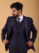 Blue Color Imported Fabric Suit In Groom